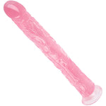 13 Inch Jelly Crystal Dildo, Realistic Huge Flexible Dildos With Powerful Suction Cup Base Large Soft Thick Anal Dildo Adult Sex Toy For Women - Pink
