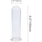 Large Long Glass Butt Plug Big Crystal Anal Plug Anal Masturbation Butt Expander Anal Sex Toy (Medium)