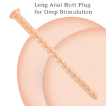 16.5 Inch Long Anal Butt Plug Sex Toy - Dragon Scale Dildo Butt Plug Anus Dilator Prostate Massage Long Anal Sex Toy With Strong Suction Cup For Men Women Lover (Skin)