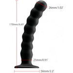 Silicone Anal Butt Plug Adult Sex Toys With Strong Bottom Suction Cups, Long Anal Beads Prostate Massage Anal Plug Anus Dilator Stimulator For Couples Women Men (S)