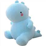 11.8 Inch Cute Dinosaur Plush Toys, Plush Stuffed Animal Dino Hugging Pillow Soft 3D Pom Plush Toy, Birthday Gifts For Kids Girls Boys (Blue)