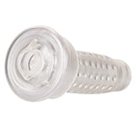 Optimum Series Stroker Silicone Masturbation Sleeve for Men - Clear, 6.25 Inch Adult Sex Toy