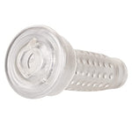 Optimum Series Stroker Pussy Pump Sleeve - Male Silicone Masturbation Sleeve - 6.25 Inch Adult Masturbator Sex Toy – Clear, 1 Count