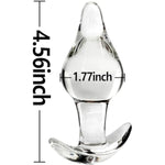 Anal Plug Glass Butt Plug For Comfortable Wear Prostate Massager Sex Toy With Curved Base And Tapered Tip For Men Women Masturbation (M)