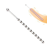 Penis Plug 6.2 Inch 11 Beads Design Adult Men Urethral Masturbation Glans Stimulation Pleasures Sex Toy (0.23 Inch)