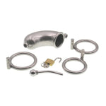 Long Cylindrical Chastity Cage Male With 3 Different Sized Carabiners And 1 Removable Dilator Stainless Steel Cock Cage Sm Bondage Fetish Sex Toys