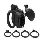 Barbed Sm Cock Cage With Two Invisible Locks Male Sex Toys Chastity Cage With 4 Different Sized Activity Rings, Nylon Resin Chastity Device For Exercising Man'S Penis (Flat Ring)