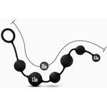 - Blush Anal Adventures Platinum - Advanced 16 Inch Large Puria Silicone Anal Beads - Ultrasilk Smooth - Sturdy Retrieval Ring - Flexible - Graduated Beads For Comfort, Sex Toy - Black