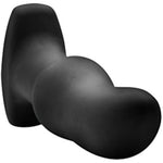 Lynx Curved Anal Plug with Rotating Beads - Black
