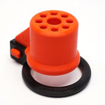 German Modern Design Chastity Devices Belt Men Cock Cages 3 In 1: Revolver-R10, Revolver-R40 & Rodeo, 5 Rings By , 5 Rings, Black-Red