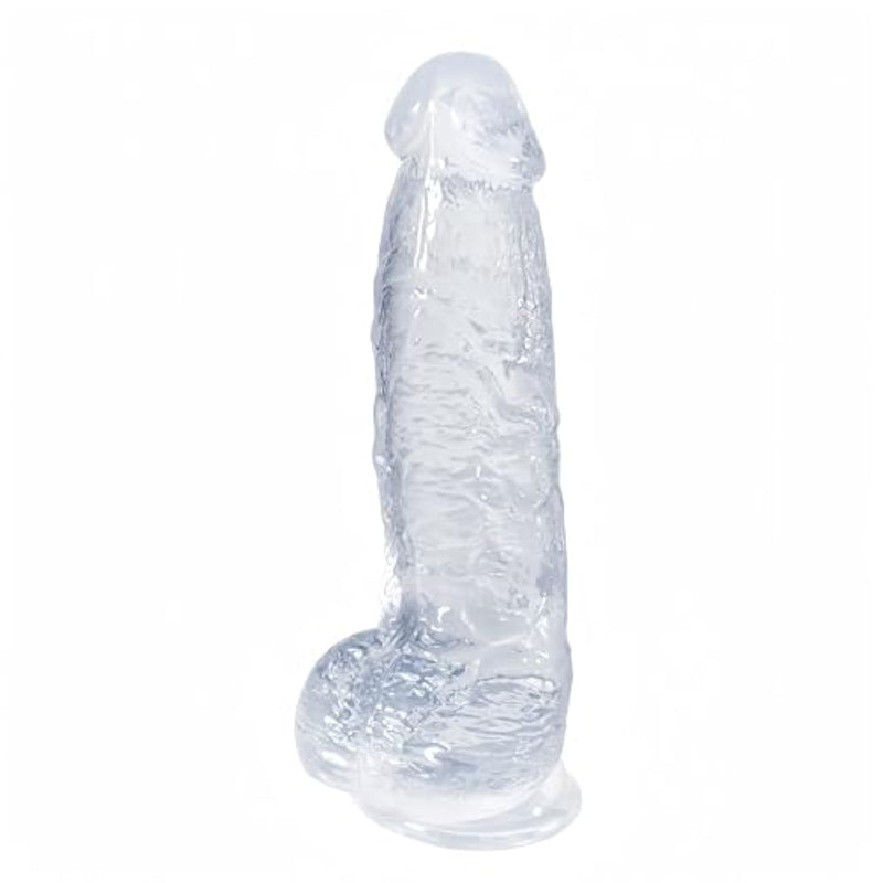 Soft Thick Realistic Dildo,Clear Big Dildo,8.3'' Ultra Soft Lifelike Silicone Huge Dildo With Strong Suction Cup,Men Penis G Spot Stimulator Adult Anal Sex Toys For Women Or Beginner Sexual
