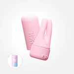 Swish Dual Tip Vibrator - Travel Size Twin Motor Clitoral Stimulator, Personal Massager With Cap, Waterproof, Rechargeable (Pink)
