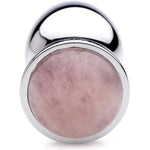 Authentic Rose Quartz Gemstone Anal Plug - Large