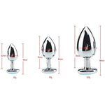 3Pcs Anal Plug Set Jeweled Butt Plug Prostate Anal Sex Toys Butt Plug Trainer Kit With Crystal Diamond Beginner Anal Toy For Adult Women Unisex