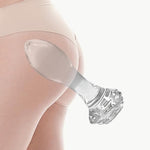 Rose Glass Anal Butt Plugs Sex Toys Crystal Anal Plugs With Rose Round Base Anal Expander Training Butt Plug Anal Sex Toy For Men Women Couples Beginners Clear Anal Trainer (Transparent, Xs)