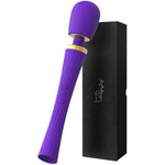 Sex Toy Bundle - Hammer Wand Vibrator Purple & Penis Play Attachment, Body-Safe Silicone, Waterproof