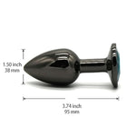 Anal Bead Plug Grey Metal Adult Sex Toys (Large)