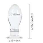 5.4" Long Stem Large Glass Butt Plug Big Crystal Butt Plug Anal Trainer Anus Expander Sex Toy