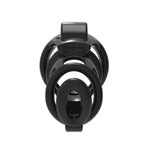 Mens Chastity Cage With 4 Rings Cock Cage, Lightweight Chastity Cage Body-Stainless Steel Penis Cage For Men Invisible Lock Adult Abstinence Penis Bondage Adult Sex Toy (Black)
