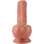 8.86" Dual-Density Silicone Dildo, Curved Dong With Veins, 6.3" Insert-Able Length, Compatible With Kliclok System Sex Machine - Intermediate Series