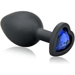 3 Pcs Anal Plug Silicone Heart Butt Plug Anal Butt Plug With 5 Colors Heart Crystal Replaceable Fantasy Sex Masturbation Anus Stimulation Anal Sex Toys For Male Female Couples Beginners