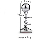 Sex Toy Male Anal Trainer Single Ball Sm Bead Pulling Metal Anal Plug With Round Bottom Butt Plug L