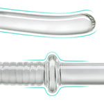 Crystal Glass Dildo Masturbation Wand, Vaginal Masturbation Massager Anal Butt Plug Pleasure Stick Anus Stimulation Sex Slave Sex Toy For Men Women And Couple (Xl)