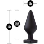 Temptasia Spank Me Heart Shaped Silicone Butt Plug, Candy Heart Anal Plug, Sex Toy For Women, Black