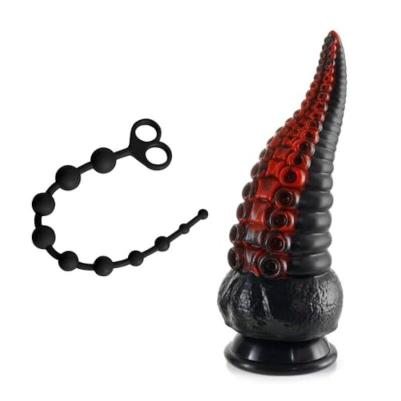 Silicone Anal Bead With 10 Balls + 8.7Inch Realistic Tentacle G-Spot Dildo