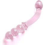 Glass Dildo, Crystal Double-Ended Penis Pleasure Wand Anal Butt Plug For G-Spot Stimulation