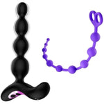 Vibrating Anal Beads + Silicone Anal Beads