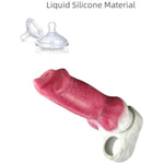 Wolf Penis Sleeve Enlarger, Animal Cock Sleeve Extender Male Length Girth Extension Delay Ejaculation Monster Knot Sheath Adult Sex Toy For Men Couples