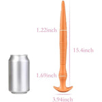 Super Long Anal Plug Dildo, Flexible Liquid Silicone Butt Plug Vaginal Anus Deep Stimulation Massage Masturbation Adult Sex Toy For Men Women Couple Sex (M)