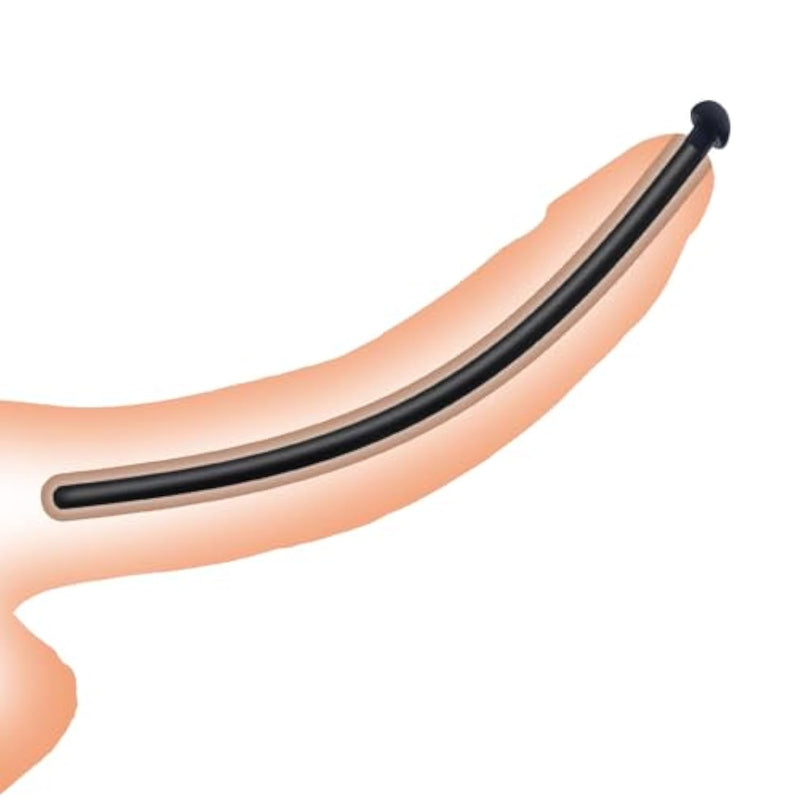 Silicone Sound Smooth Urethral Sound Penis Plug Catheter Plug Urethral Dilator Masturbation Rod Sex Urinary Dilator Urethra Sounding Rod Prostate Stimulation Sex Toys (7.5Mm)