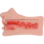 Male Masturbator Deep Throat Blowjob Pocket Stroker Lifelike Real Mouth With Tongue And Teeth And Oral Sleeve Adult Sex Toys For Man Masturbation Flesh