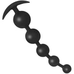 Long Black Anal Beads Butt Plug Anal Sex Toys With Anchor Base, Premium Silicone G Spot Dildo Deep Anal Trainer Beginner And Advanced Player Masturbators For Men Women (5 Beads)