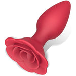 Rose Anal Plug Silicone Butt Plug For Women Pleasure, Beginner Anal Toys Training Butt Plug Anal Flower Sex Toys Cute Butt Plug Starter Kit Anal Sex Toy For Her (Red)