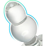 Graduated Anal Beads Sex Toys For Men Women And Couples Glass Butt Plug Gourd Shape Anal Trainer Transparent (L)