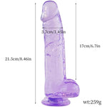 Big Dildo,8.5 Inch Purple Dildo With Suction Cup For Hands-Free Play,Body-Safe Material And Adult Sex Toys For Women