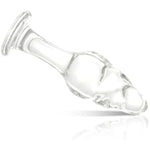 Small Anal Butt Plug,Glass Anal Trainer With Long Neck, Adult Sex Toy For Beginners Men Women,4 * 1.6 Butt Dildo