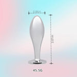 Small Butt Plug Anal Plug, Stainless Steel Personal Massager Butt Plug Sex Toy For Adult Women,Men And Couples,Rose Jeweled G Spot Anal Beads Toy