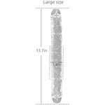13.7 Inch Double Ended Dildo - Double Sided Dildo Realistic Jelly Flexible Dong For Lesbian Anal Vagina Play G-Spot Simulation Sex Toys For Women Men Couple