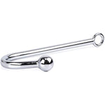 Bdsm Metal Anal Hook Butt Plug With Smooth Ball Anal Plug Sm Restraints Anal Gay Sex Toys For Man And Woman Adult Games (Length:9.84 Inch/25 Cm, 1 Ball)