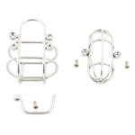 Large Detachable Male Chastity Device Steel Stainless Cock Cage Penis Ring Lock Adult Game Sex Toy M0140