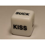 4 Pcs English Fun White Couple Dice - 36 Ways To Play - Acrylic (White)