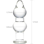 Glass Anal Plug Crystal Beginner Butt Plug Transparent Anal Bead Progressive Anal Trainer Adult Sex Toys For Men Women Couples