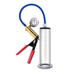 9"" X 1.75"" Penis Pump With Vacuum Gauge Red&Blue Handle, Vacuum Penis, Manual Penis Pump For Men, Penis Bigge Size