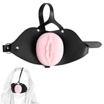 Silicone Pussy Mouth Gag Bdsm Open Mouth Sex Gag Vaginal Gags With Adjustable Leather Belt Male Masturbation Bondage Gear Accessories Restraints Kinky Couple Toys Games For Women Men Couples