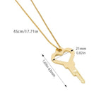 Chastity Cage Keys Brass Replacement Cylinders With Keys For Male Chastity Devices Nice And Practical Heart Shaped Key Necklace Invisible Lock Replacements For Resin And Metal Cock Cage (Gold)