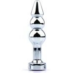 Anal Bead Butt Plug Adult 3 Beaded Training Beginners Sex Toys (Round)